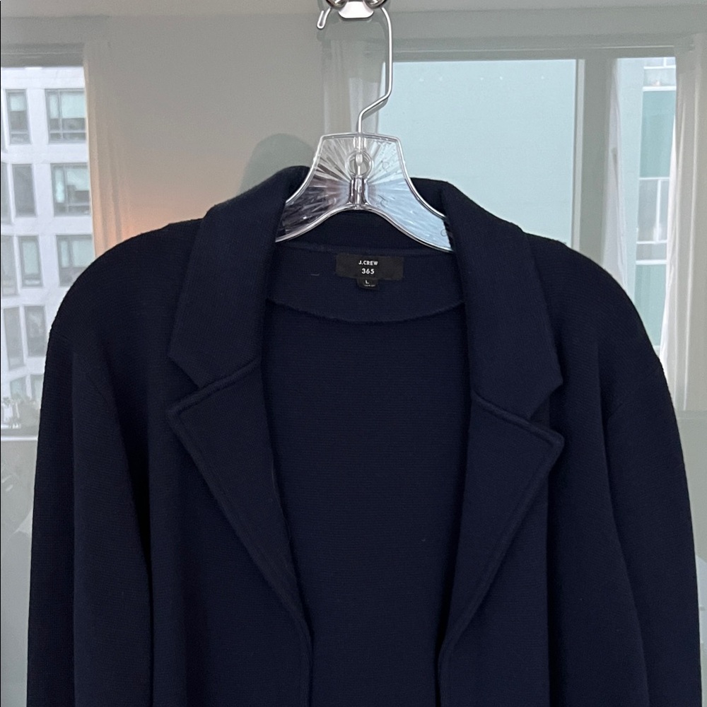 J. Crew Navy Sweater Blazer